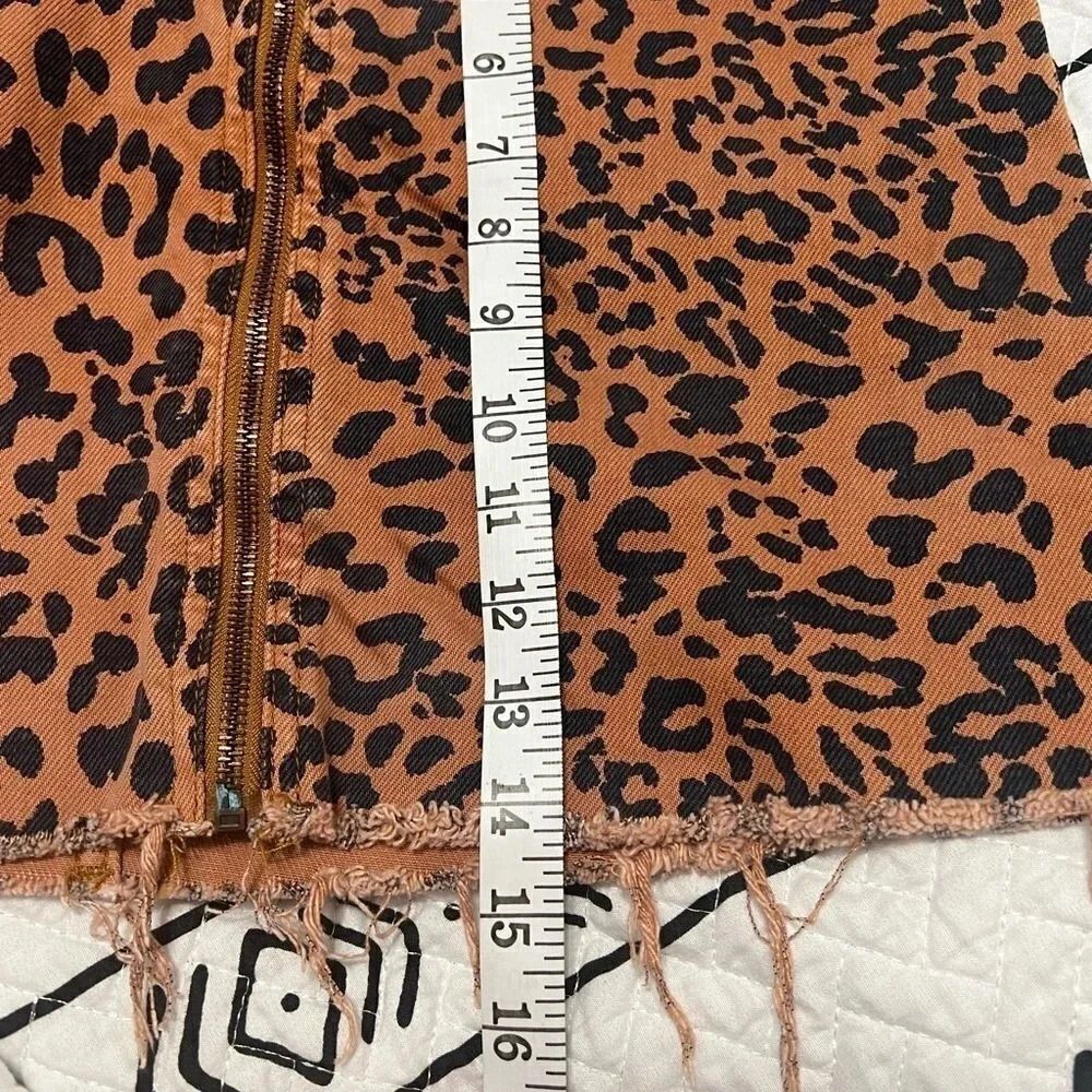 Free people Leopard Print Denim We The Free Mini Skirt by we the Free 27 4 - Picture 11 of 13